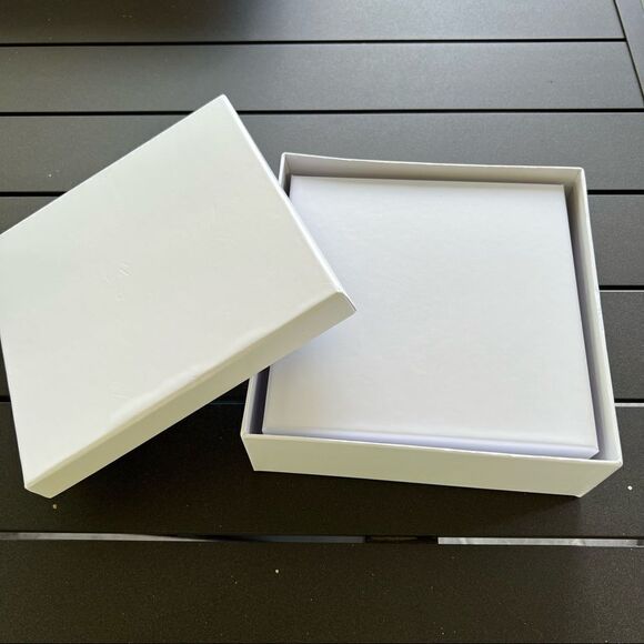 Stacking White Boxes set of Two 2 boxes - Picture 2 of 5